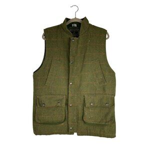 Walker and Hawkes Tweed Derby Shooting Gilet Mens M Quilt Lined Vest Hunting VTG